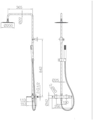 ENSEMBLE DE DOUCHE BLACK GUN METAL BDM039/BGM