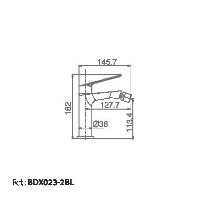 MITIGEUR MONOCOMMANDE DE BIDET  BLANC MAT BDX023-2BL