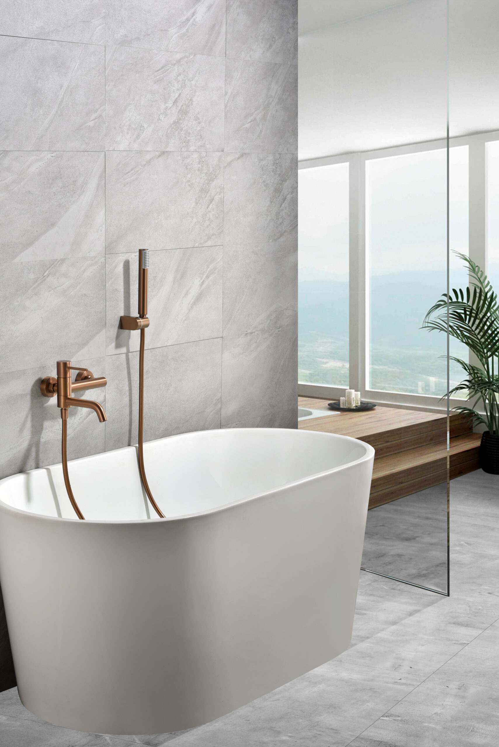 MITIGEUR BAIN/DOUCHE MONOCOMMANDE OR ROSE BROSSE BDM039-4ORC