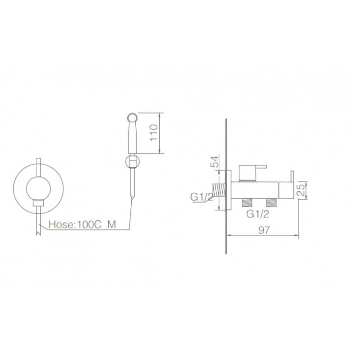 MITIGEUR  POUR BIDET CHROME RDM005