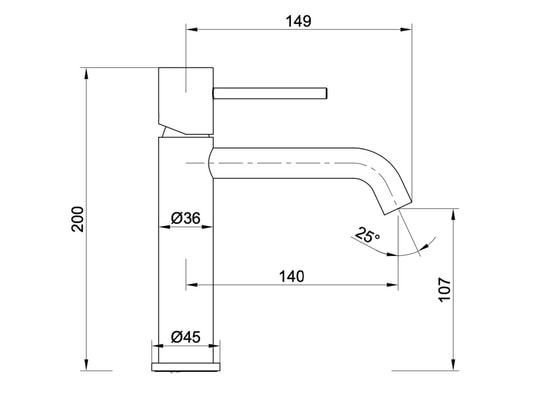 MTIGEUR MONOCOMMANDE BLACK GUN METAL BDM039-1BGM