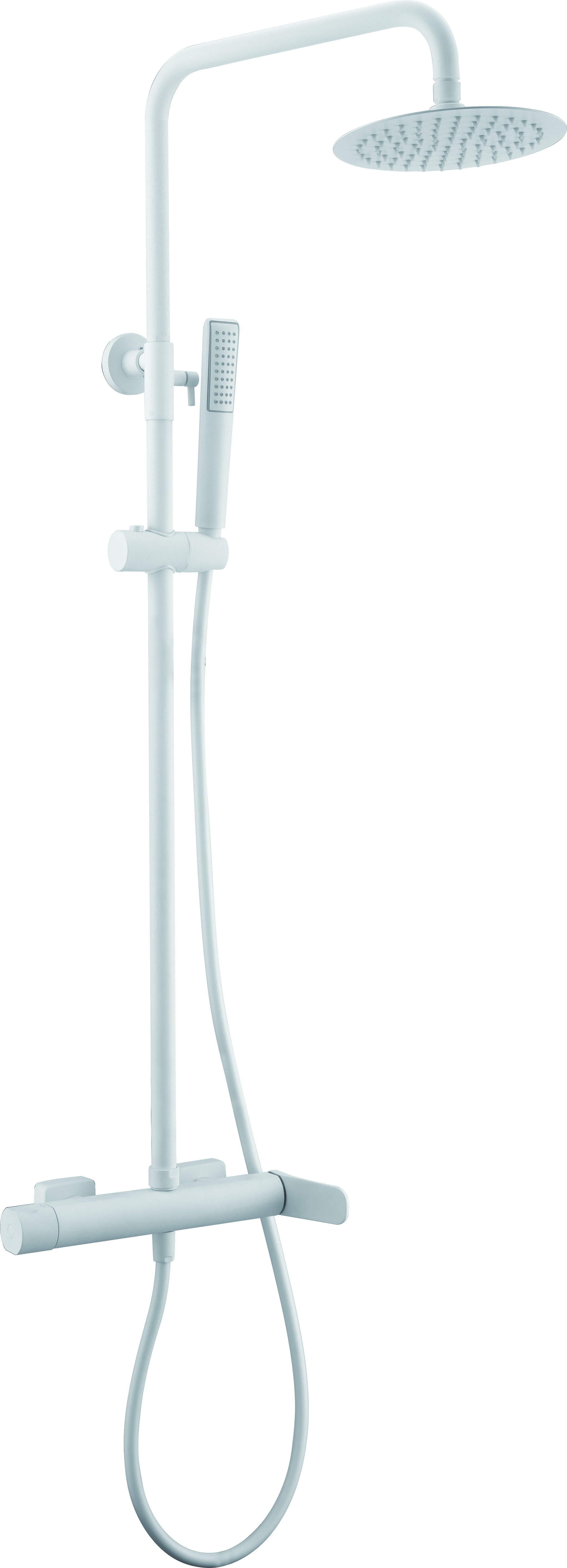 ENSEMBLE DE DOUCHE EN ACIER INOX BLANC MAT BDR031/BL