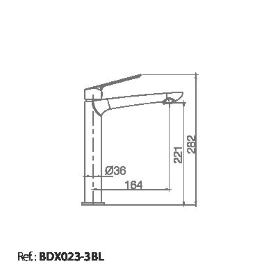 MITIGEUR MONOCOMMANDE BEC HAUT  BLANC MATBDX023-3BL