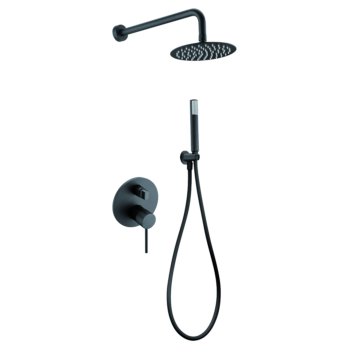 ENSEMBLE DE DOUCHE ENCASTRE NOIR MAT GPMS045/NG