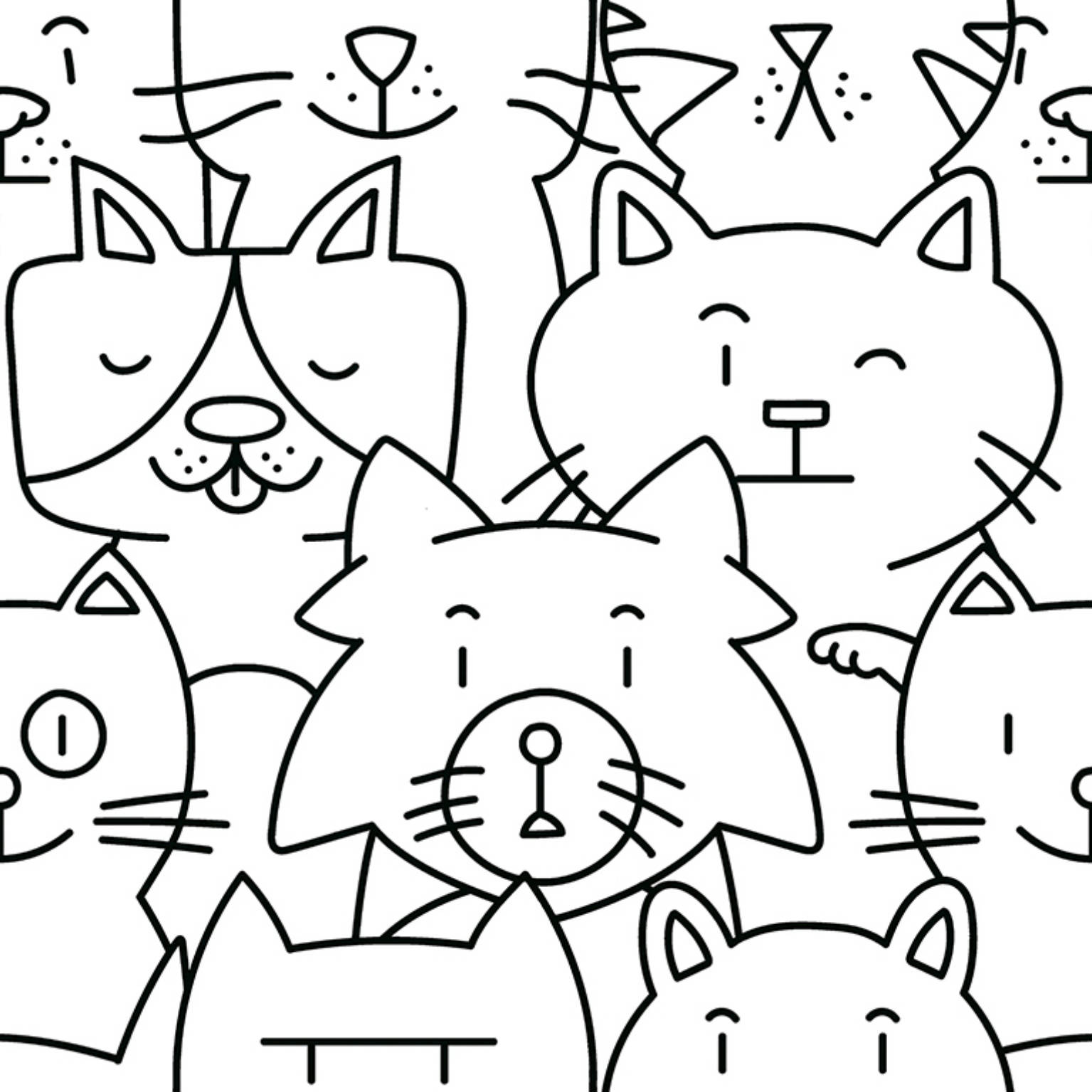 OH MY CAT WHITE 25X25