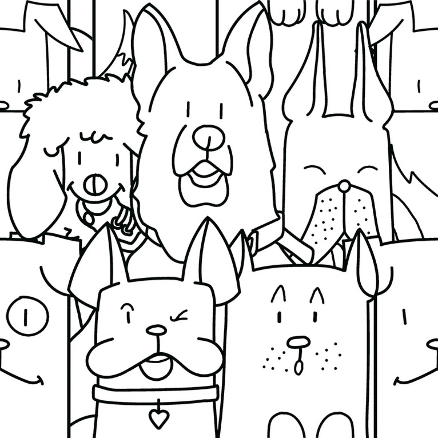 OH MY DOG WHITE 25x25