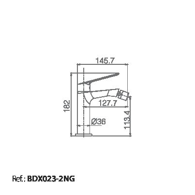 MITIGEUR DE BIDET MONOCOMMANDE BDX023-2NG