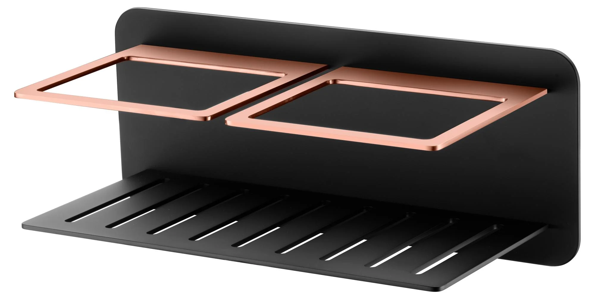 PORTE SAVON FRONTAL NOIR DORE ROSE ADI011/NOR