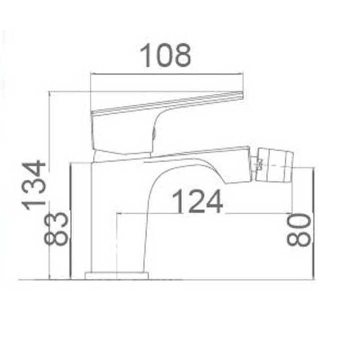 MITIGEUR MONOCOMMANDE DE BIDET CHROME  BDI017-2