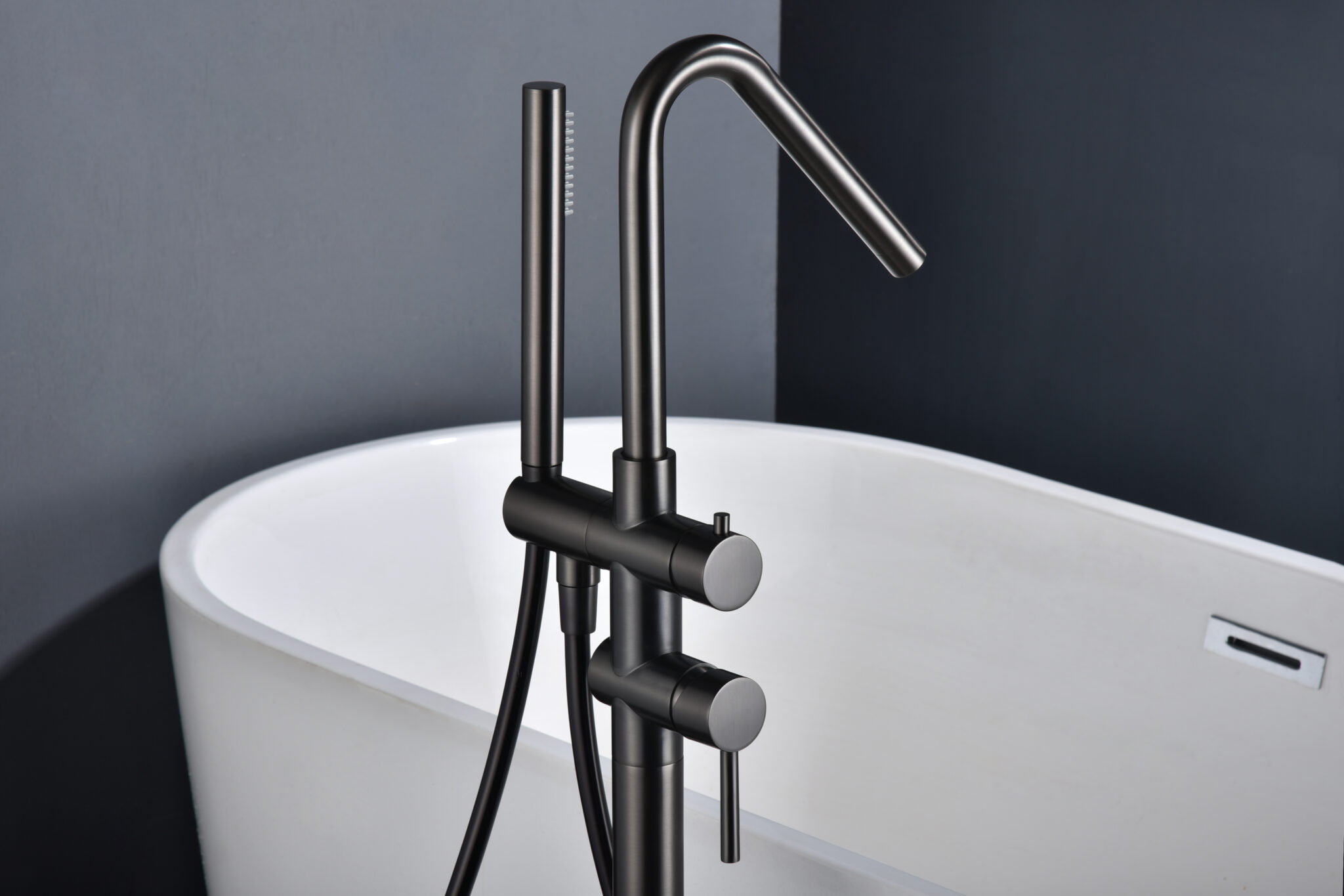 ROBINETTERIE DE BAIGNOIRE ILOT BLACK GUN METAL BBECO1/BGM
