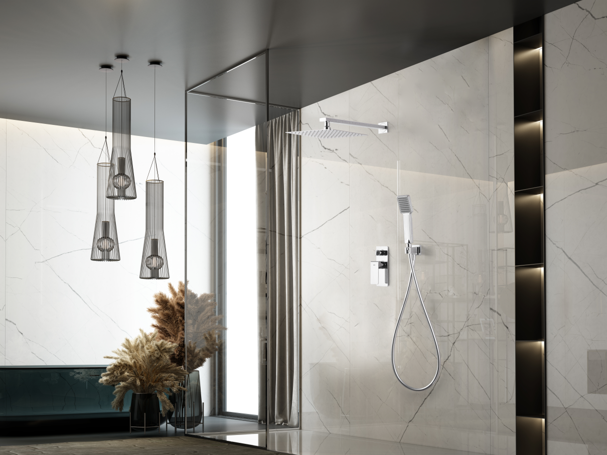 ENSEMBLE DE DOUCHE ENCASTRE CHROME GPF016
