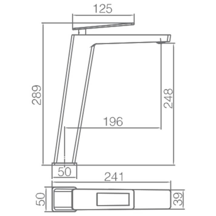 MITIGEUR MONOCOMMANDE CHROME BEC HAUT BDC032-3