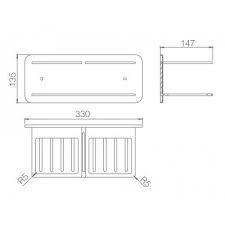 PORTE SAVON FRONTAL CHROME ADI011