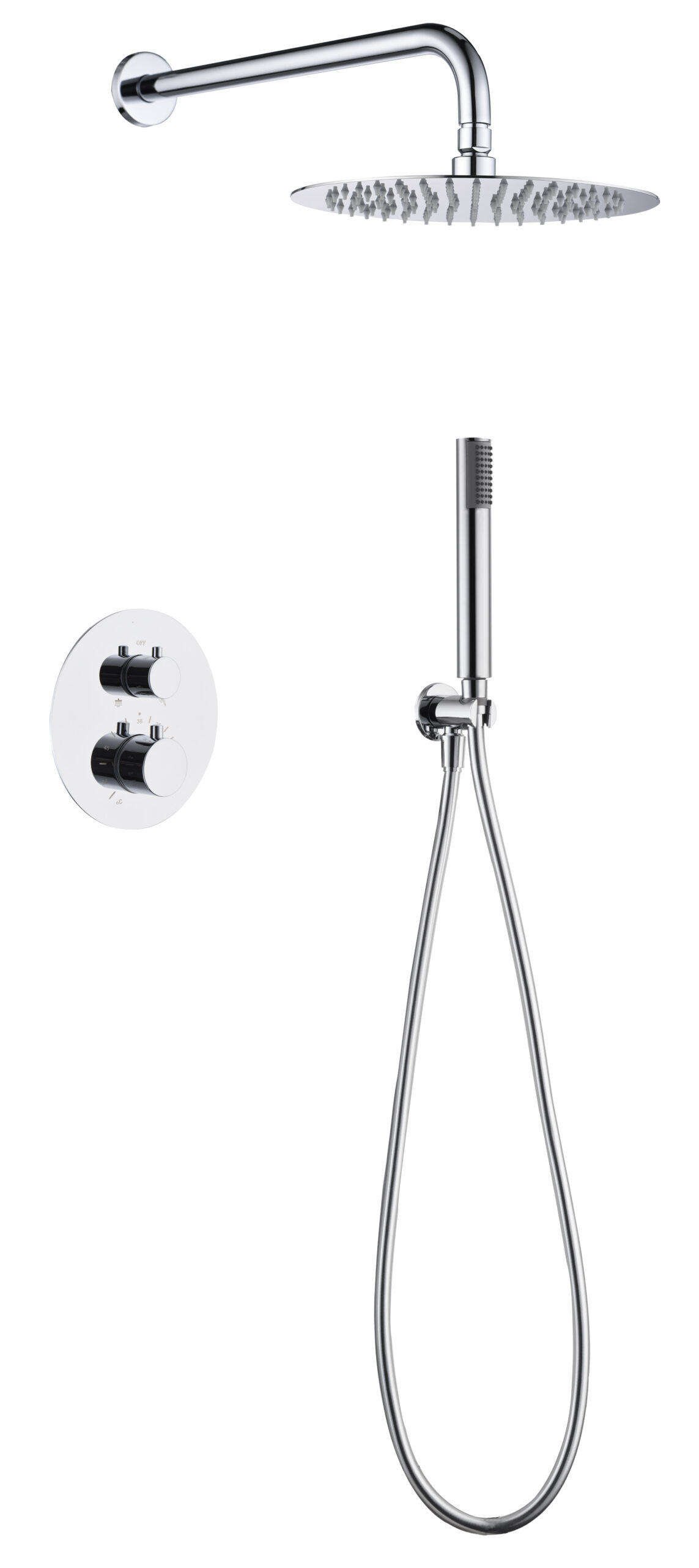 ENSEMBLE DE DOUCHE ENCASTRE CHROME GTM039