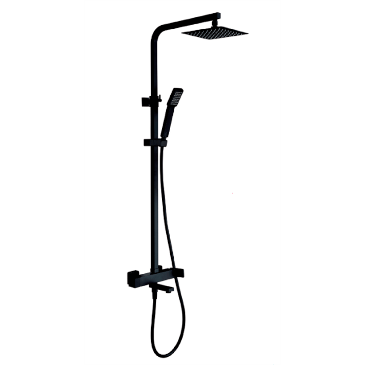 ENSEMBLE BAIN/DOUCHE NOIR MAT BDF016-B/NG