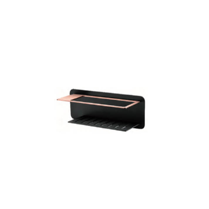 PORTE SAVON FRONTAL NOIR DORE ROSE ADT009/NOR