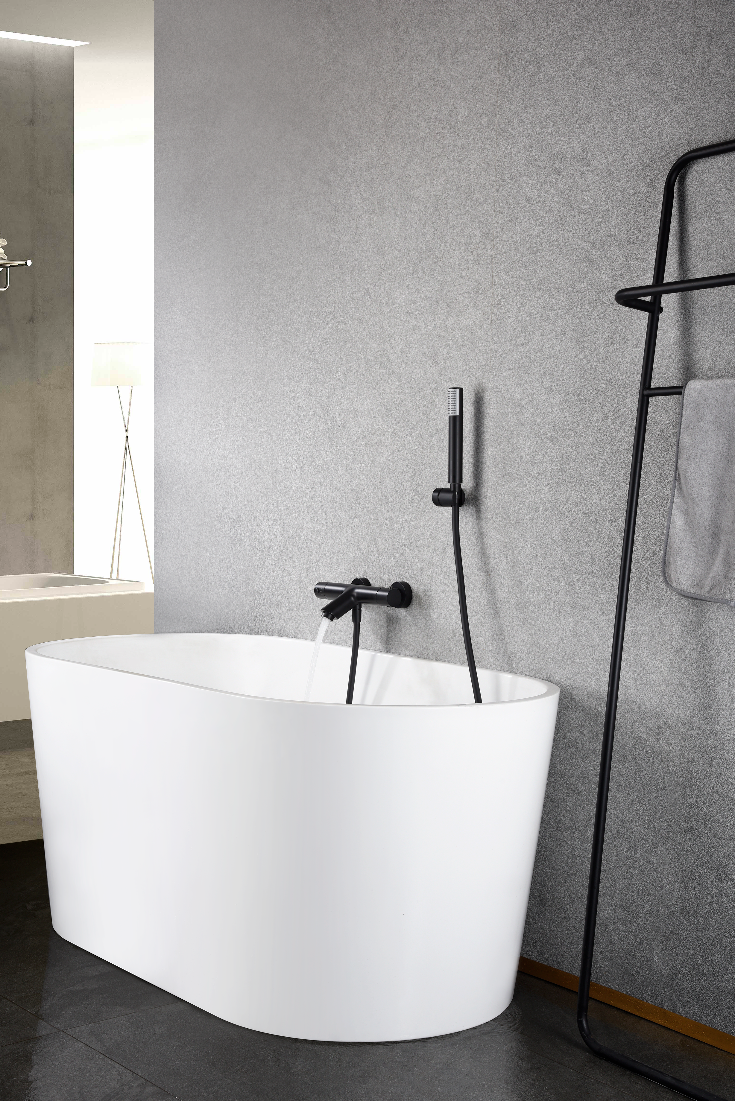 MITIGEUR BAIN/DOUCHE THERMOSTATIQUE NOIR MAT BTM039-4NG