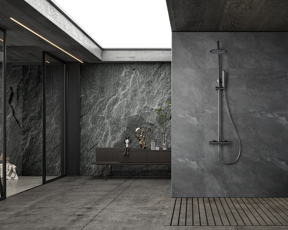 ENSEMBLE DE DOUCHE BLACK GUN METAL BTN047/BGM