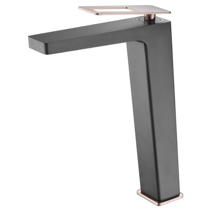 MITIGEUR MONOCOMMANDE BEC HAUT NOIR MAT DORE ROSE  BDC032-3NOR