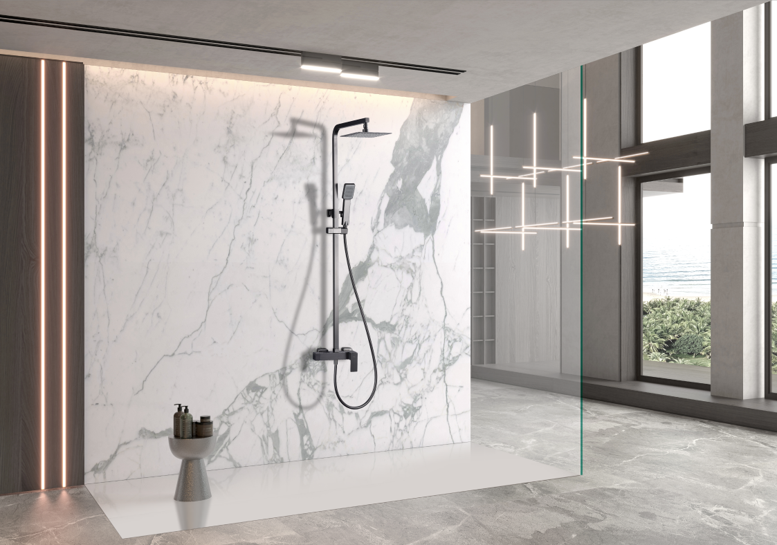 ENSEMBLE DE DOUCHE BLACK GUN METAL BDP048/BGM