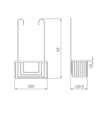 PANIER A SUSPENDRE CHROME ADG003