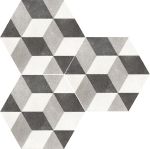 CARRELAGE CUBE B&W 22X25
