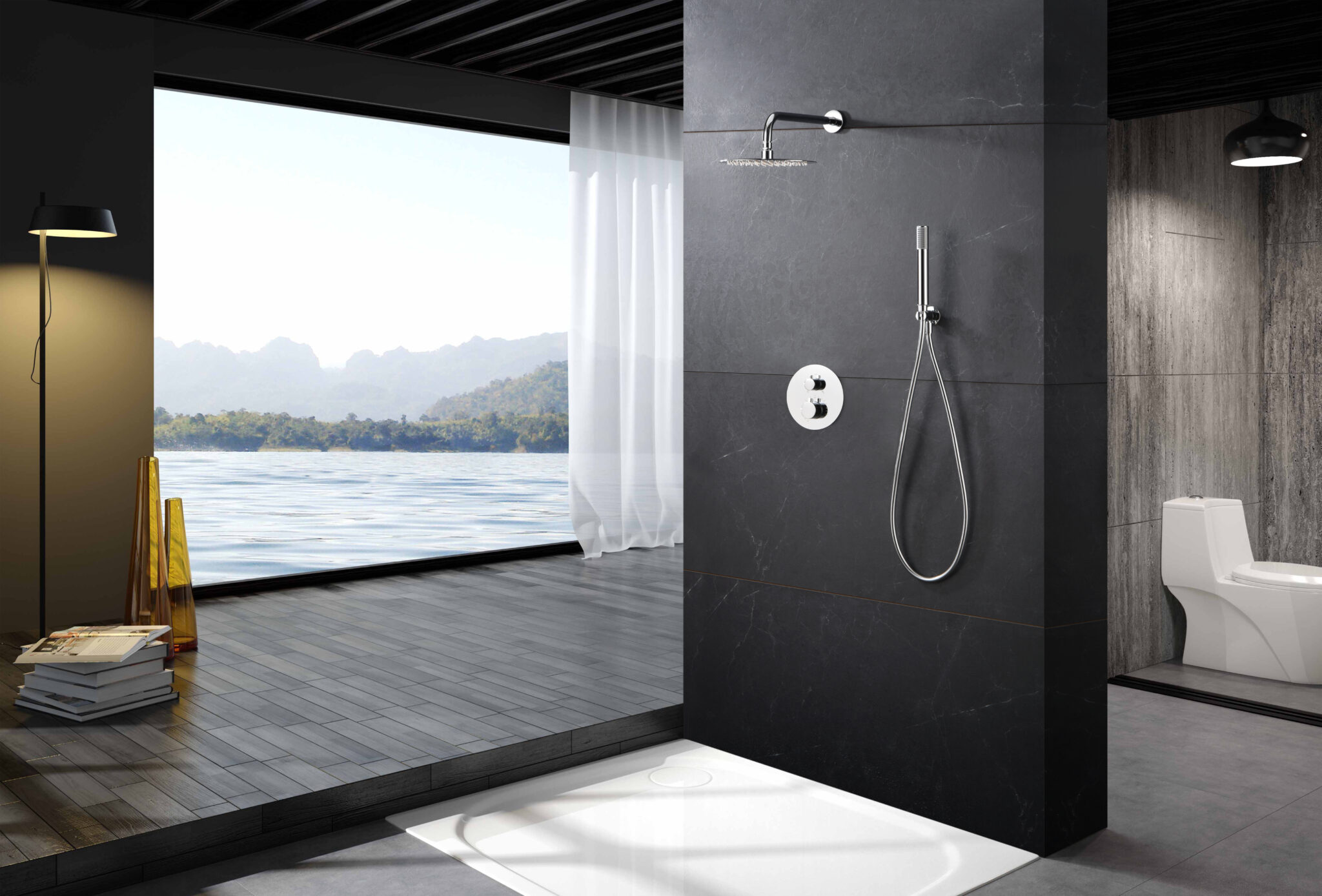 ENSEMBLE DE DOUCHE ENCASTRE CHROME GTM039