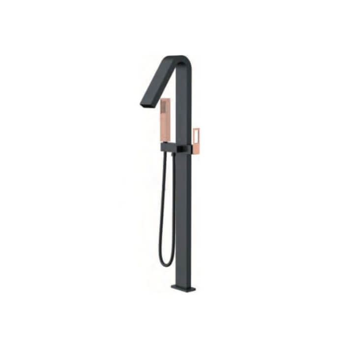 ROBINETTERIE DE BAIGNOIRE NOIR MAT DORE ROSE BBEC32/NOR
