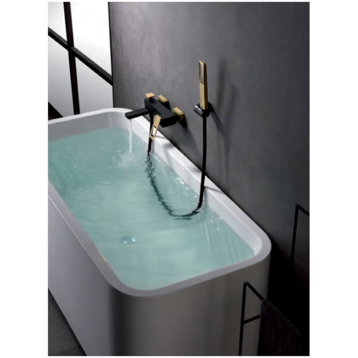 MITIGEUR BAIN/DOUCHE NOIR MAT DORE BRILLANT BDC032-7NGOLD