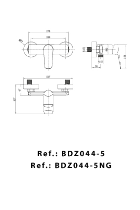 MITIGEUR DE DOUCHE MONOCOMMANDE CHROME BDZ044-5