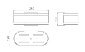 PORTE SAVON FRONTAL NICKEL BROSSE ADN008/NQ