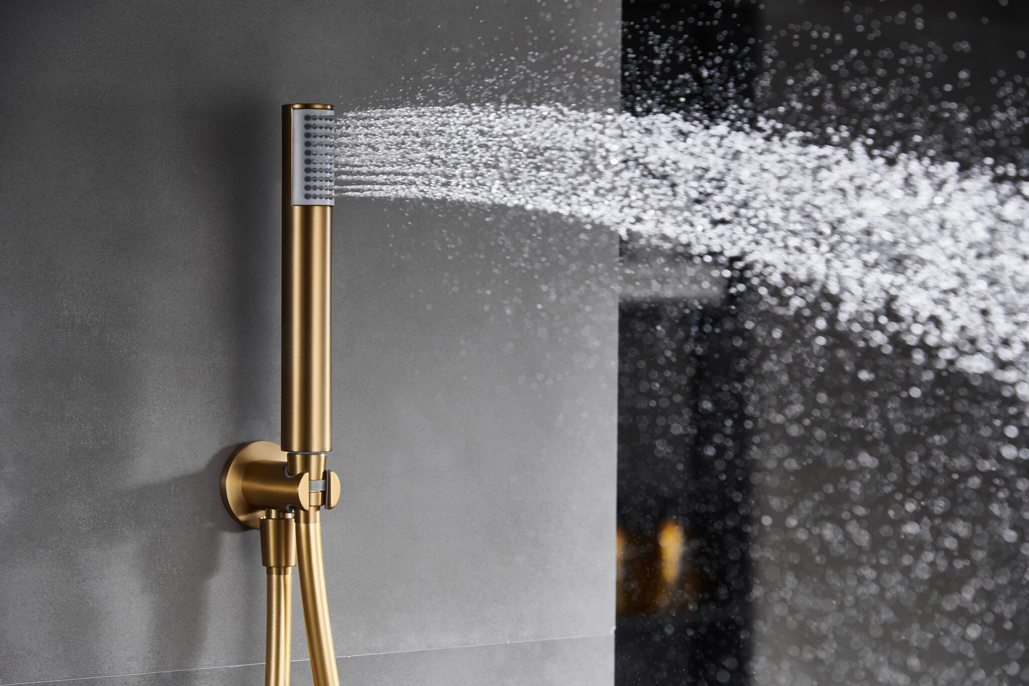 ENSEMBLE DE DOUCHE ENCASTRE OR BROSSE GPT039/OC