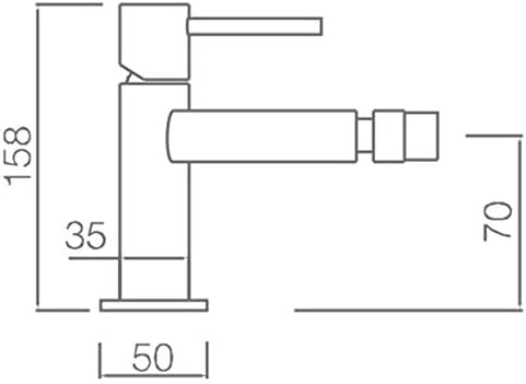 MITIGEUR MONOCOMMANDE DE BIDET EN ACIER BDK034-2