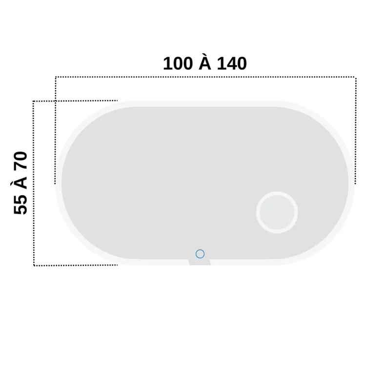 MIROIR INDIANA AVEC MIROIR GROSSISSANT INCORPORE