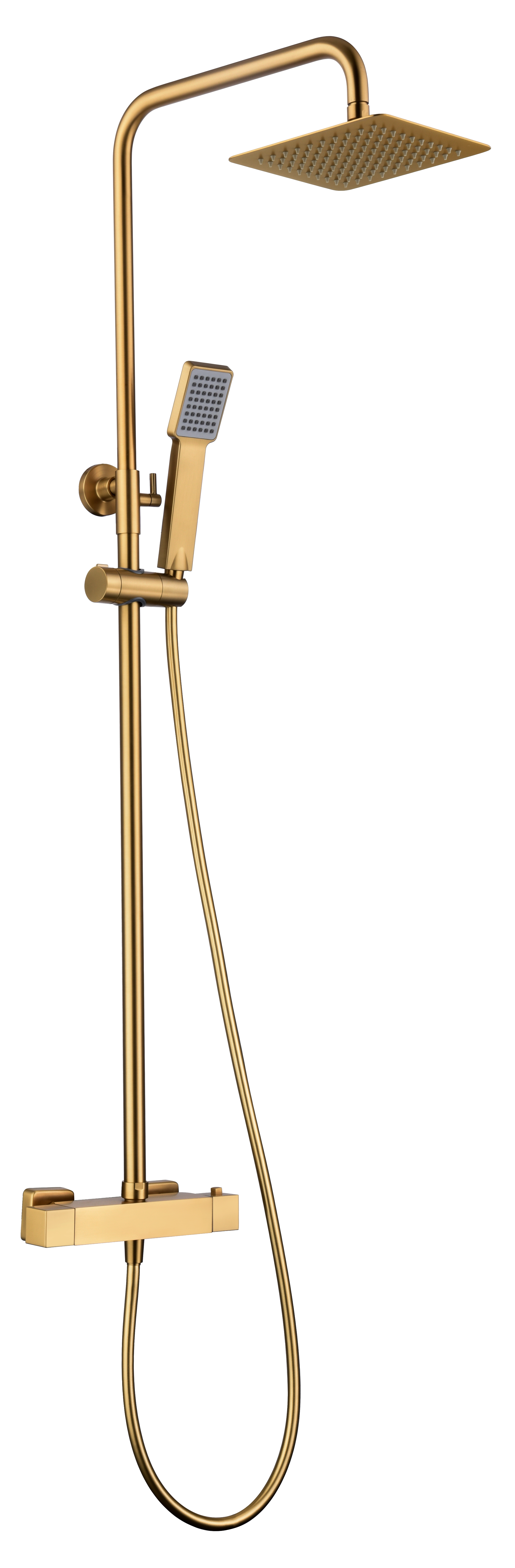 ENSEMBLE DE DOUCHE THERMOSTATIQUE OR BROSSE BTAR025/OC