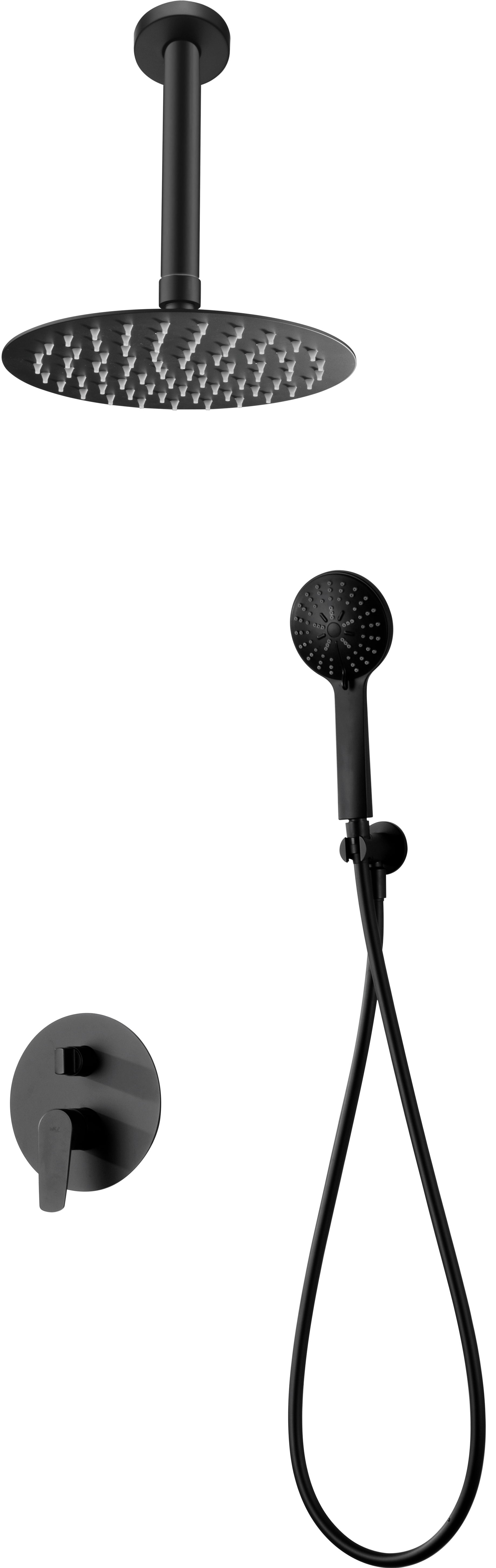 ENSEMBLE DE DOUCHE ENCASTRE NOIR MAT GPBR046/NG