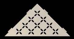 TABLETTE D'ANGLE FLORAL IVOIRE