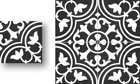 DECOR CLASSIC D NOIR 20X20