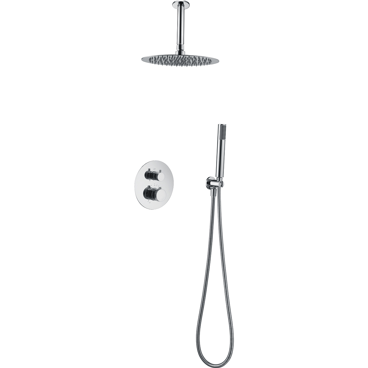 ENSEMBLE DE DOUCHE ENCASTRE CHROME GTD038