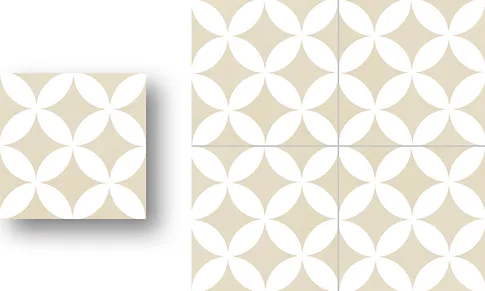 DECOR FLEUR CHAMPAGNE 20X20